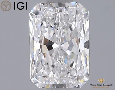IGI Certificate CVD Lab Grown RADIANT Cut Diamond 1.30 CT. D Color VVS2 Clarity - Image 1 of 4