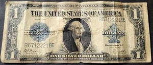 1923 $1 SILVER CERTIFICATE HORSE BLANKET off center error 67122216 rare serial - Picture 1 of 2