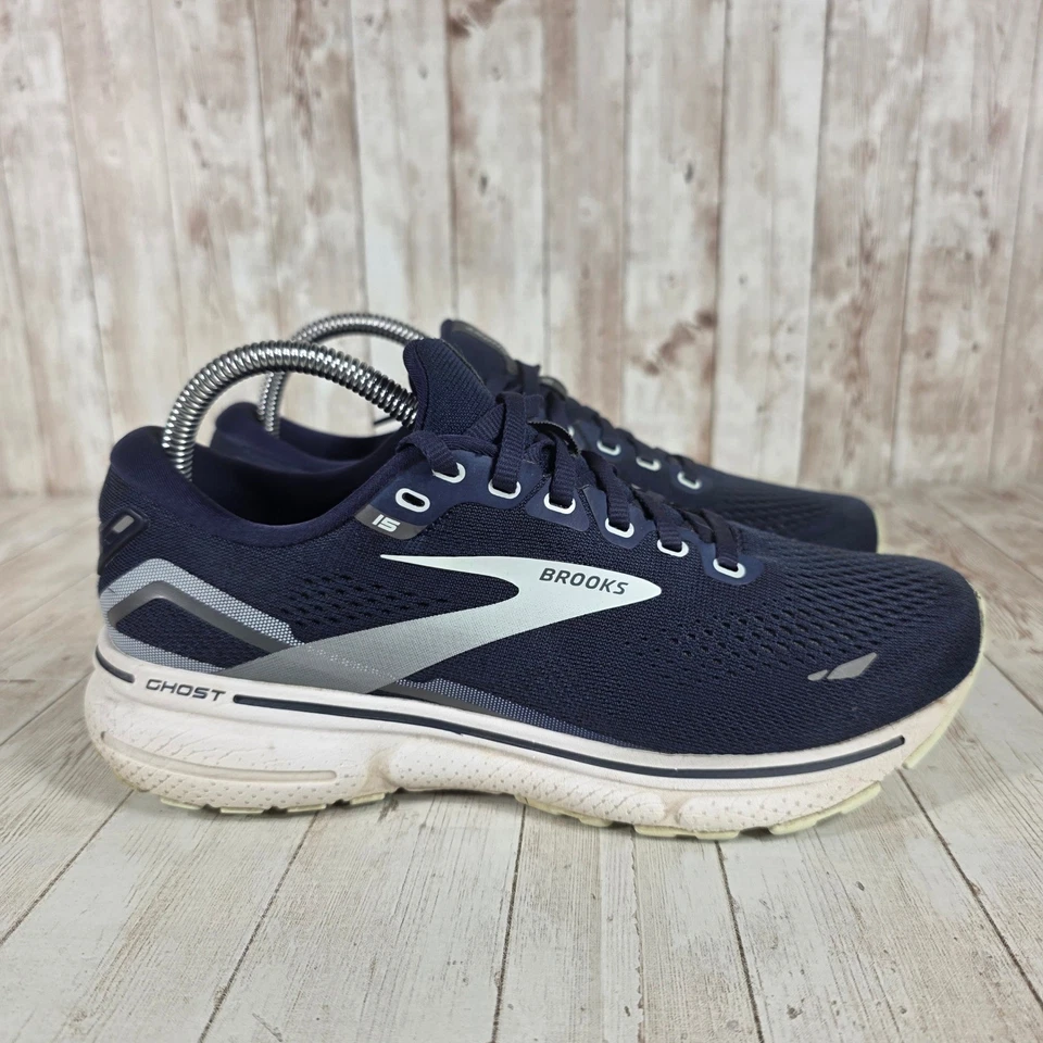 Brooks Ghost 15 Women's Running Shoes Navy Blue Size 8 Wide D Athletic Sneakers - Image 1 of 4