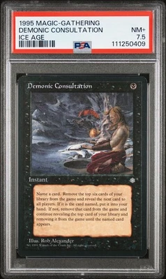 Magic the Gathering - Ice Age Demonic Consultation 1995 PSA 7.5 - Image 1 of 2