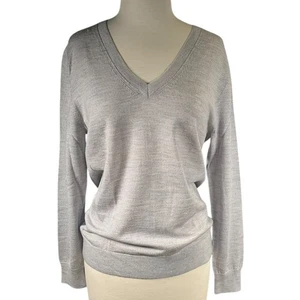 Banana Republic 100% Merino Wool V-Neck Sweater – Gray – Size Small – NWOT - Picture 1 of 10