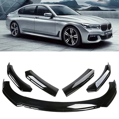 Gloss Black Front Bumper Lip Splitter Spoiler For BMW 740i 750i Series Body Kit Foto 1 de 4