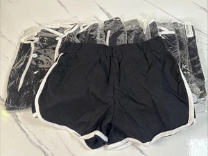 Unbranded Kids Girls Black Short Shorts White Trim Lot of 10 Size Small - Picture 1 of 14