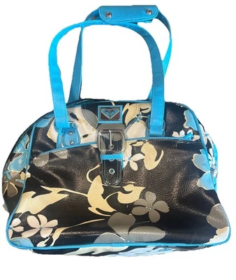Vintage Roxy Weekend Bag /Large Purse /Carry-On Luggage Vinyl Waterproof Lining - Image 1 of 4