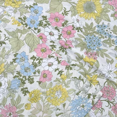 Vintage Cannon Royal Family Pillowcases Cotsworld Floral Sunflowers Daisies 70s - Image 1 of 4