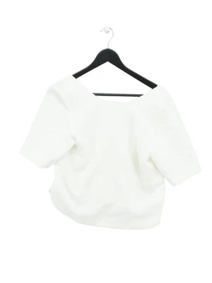 Top para mujer La Redoute UK 10 blanco poliéster con elastano básico Foto 1 de 4