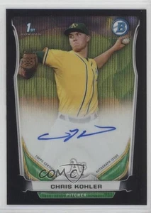2014 Bowman Prospect Chrome Black Wave Refractor /50 Chris Kohler #BCAP-CK Auto - Picture 1 of 3