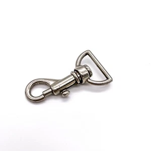 Edelstahl Karabinerhaken, Schnapphaken, Augwirbelhaken, Wirbelkarabiner | Silber - Picture 1 of 4