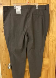 NWT Nine West High Rise Slim Ankle Pants Brown, 22W Short - Picture 1 of 18