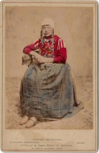 Original Foto Kabinett um 1880 - HOLLAND NEDERLAND - Trachten aus den Niederlanden 3 - Bild 1 von 1