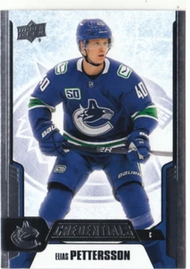19/20 2019/20 UD Credentials Base Card #27 Elias Pettersson - Vancouver Canucks - Bild 1 von 1