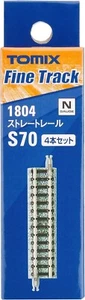 Tomix 1804 70mm Straight Track S70(F) 4 pcs N Scale - Picture 1 of 2