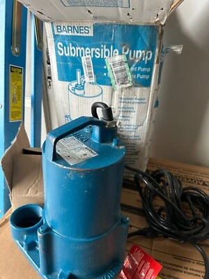 Bomba de efluente sumergible Barnes 103542, modelo EHV412A 1/2 HP, 115 voltios-NUEVA Foto 1 de 4