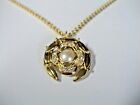 Antique 18k pin/pendant with one pearl and 12 old cut diamonds