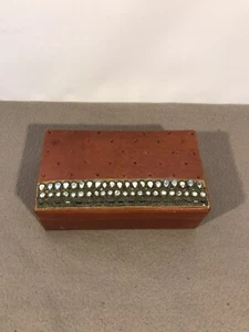 Pequeña caja de almacenamiento de joyas de viaje collar anillo pendiente soporte organizador estuche - Imagen 1 de 10