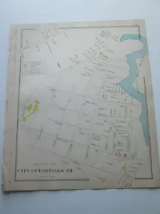 1892 NUEVO MAPA ANTIGUO HAMPSHIRE, PARTE DE LA CIUDAD DE PORTSMOUTH, #3 Y EXETER ++ - Imagen 1 de 6