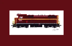 Red River Valley & Western CF7 11"x17" Matted Print Andy Fletcher signed - Picture 1 of 1