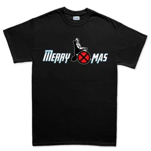 T-shirt maglietta uomo Merry Xmas X-man Xavier regalo di Natale - Foto 1 di 6