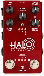 Keeley Halo Andy Timmons Dual Echo Pedal - Andy Apple Red, Sweetwater Exclusive - Picture 1 of 7