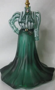 Fenton Glass Gibson Girl Green Dress Legendary Fashions Signed Numbered Ltd Ed - Picture 1 of 9