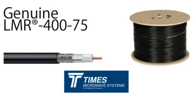 LMR-400 75 Ohm Times Microwave coaxial 50 Ohm Low Loss coax Cable Radio 10-40m - Image 1 of 4