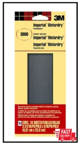 3-2/3 In. X 9 In. 3000 Grit Super Ultra Fine Grade Sandpaper (10 Sheets/pack) | - Picture 1 of 2