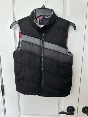 Cherokee Chaleco Reversible Puffer M Niños 8/10 Negro Rojo Blanco Estampado Foto 1 de 4