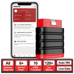 THINKCAR Thinksafe Voiture OBD2 Diagnostiqueur BT Scanner Toute Fonction Voiture Gratuit - Photo 1/21