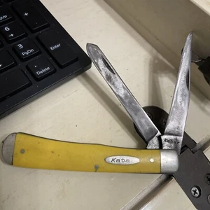 KaBar yellow Trapper carbon steel EDC - Picture 1 of 9