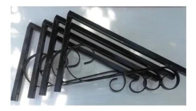 4 x STEEL Awning BRACKETS 12"x16" Eaves Cantilever Canopy Rain Cover Door Window - Image 1 of 4
