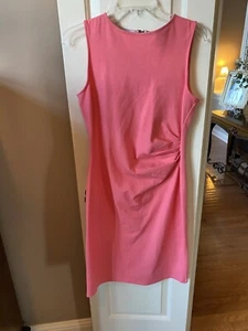 Kenneth Cole rosa durchgehender Reißverschluss hinten ärmelloses Kleid Größe 10 - Bild 1 von 6