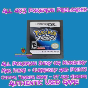 Pokemon Versión Diamante Auténtico Nintendo Ds todos 493 Pokemon - Imagen 1 de 12