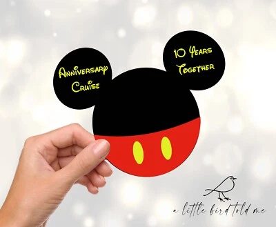 Personalised Cruise door magnet Disney Magic at Sea UK Staycation Mickey Minnie