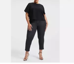 Camiseta Good American Woven Bolsillo Talla 6/3XL en Negro - Imagen 1 de 12