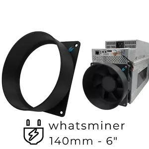 140mm to 6 Inch - Fan Shroud Adapter Crypto ASIC Miner Silencer Whatsminer M50S - Picture 1 of 4