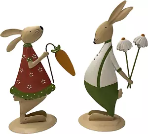 Charming Easter Bunny Decoration for Indoor Home & Table – Vintage-Style Decorat - Picture 1 of 12