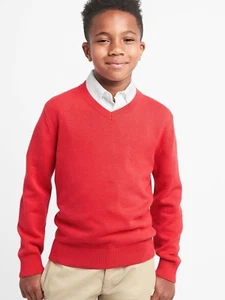 Gap Kids Uniform V-neck sweater Modern Red Size M 8 item #731521J - Picture 1 of 2
