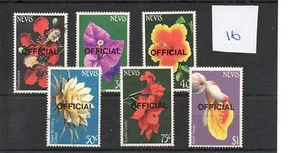 Nevis  (16)  - Definitive selection -  Flowers overprint - Official  - mint - Picture 1 of 1