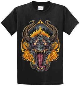 DEMON FACE Cotton Printed Tee Shirt Regular and Big and Tall Sizes - Picture 1 of 6