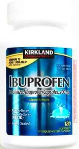 Kirkland Signature Ibuprofen Liquid Softgels Capsules, 200mg NSAID Pain/Fever - Picture 1 of 3