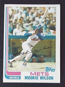 1982 Topps Baseball card Mookie Wilson #143 New York Mets 82 Excellent