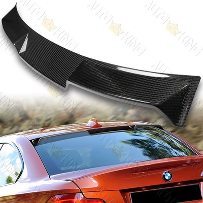 FIT 08-13 BMW 125i 128i 135i COUPE E82 CARBON FIBER REAR ROOF VISOR SPOILER WING - Image 1 of 4