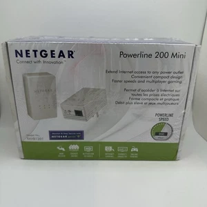 Netgear Powerline 200 Mini Extend Wifi Internet Access XAVB1301 SEALED NEW - Afbeelding 1 van 5