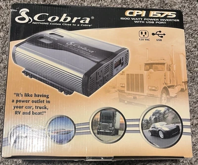 Cobra DC to AC Inverter CPI 1575 1500 Watt With USB Port - Image 1 of 4