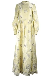 ERDEM GREEN SATIN MAXI DRESS UK 8 - Picture 1 of 4