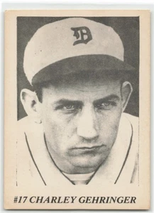 1978-79 Dearborn Card Show Charley Gehringer #17 Detroit Tigers - Foto 1 di 2