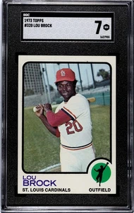 SGC 7 - 1973 Topps #320 Lou Brock St. Louis Cardinals HOF - Picture 1 of 2