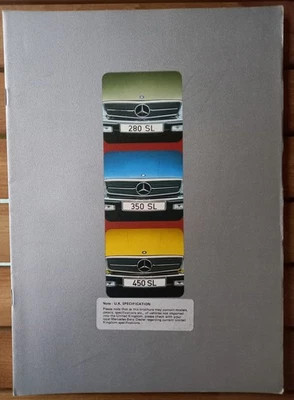 Mercedes Benz 280 SL 350 SL 450 SL - 1974 Reino Unido Folleto de ventas - Colección propia en muy buena condición Foto 1 de 3