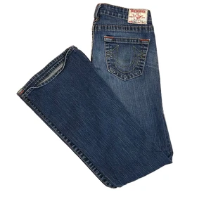 True Religion World Tour Bobby Flare Leg Women's Jean Size 29 Made in USA - Picture 1 of 11