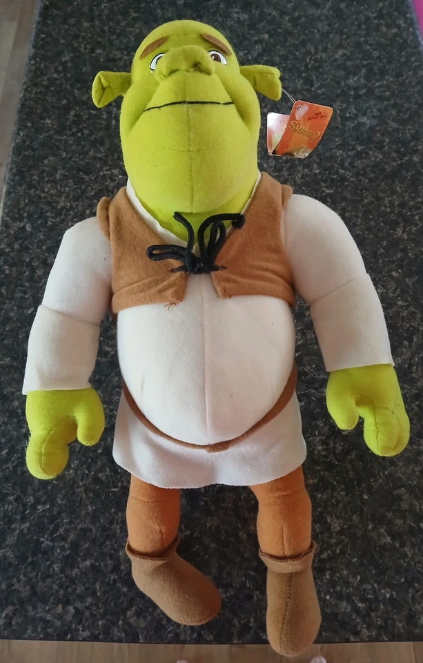 Peluche Shrek 2 El Ogro, 15", Verde, Nanco Dreamworks, 2004 Foto 1 de 4